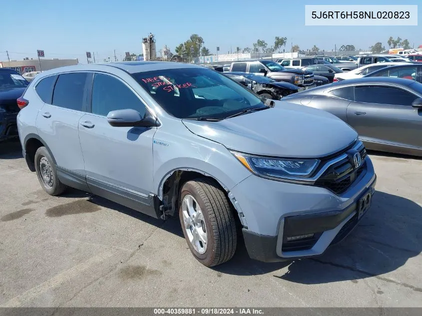 2022 Honda Cr-V Hybrid Ex VIN: 5J6RT6H58NL020823 Lot: 40359881