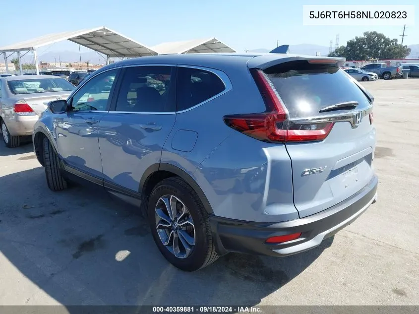 2022 Honda Cr-V Hybrid Ex VIN: 5J6RT6H58NL020823 Lot: 40359881