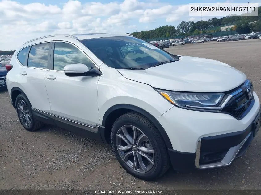 2022 Honda Cr-V Awd Touring VIN: 2HKRW2H96NH657111 Lot: 40363585