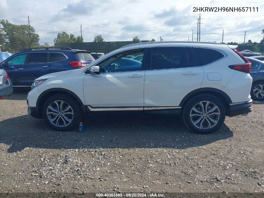 2022 Honda Cr-V Awd Touring VIN: 2HKRW2H96NH657111 Lot: 40363585