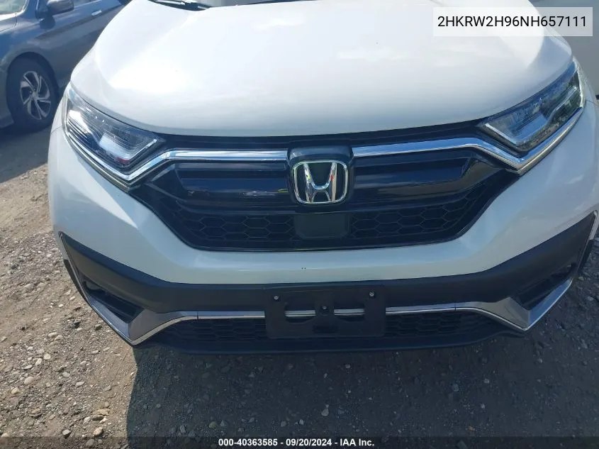 2022 Honda Cr-V Awd Touring VIN: 2HKRW2H96NH657111 Lot: 40363585