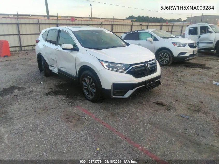 2022 Honda Cr-V Ex VIN: 5J6RW1H5XNA003284 Lot: 40373779