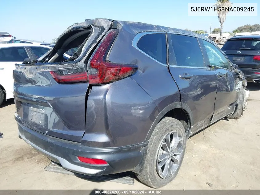 5J6RW1H58NA009245 2022 Honda Cr-V 2Wd Ex