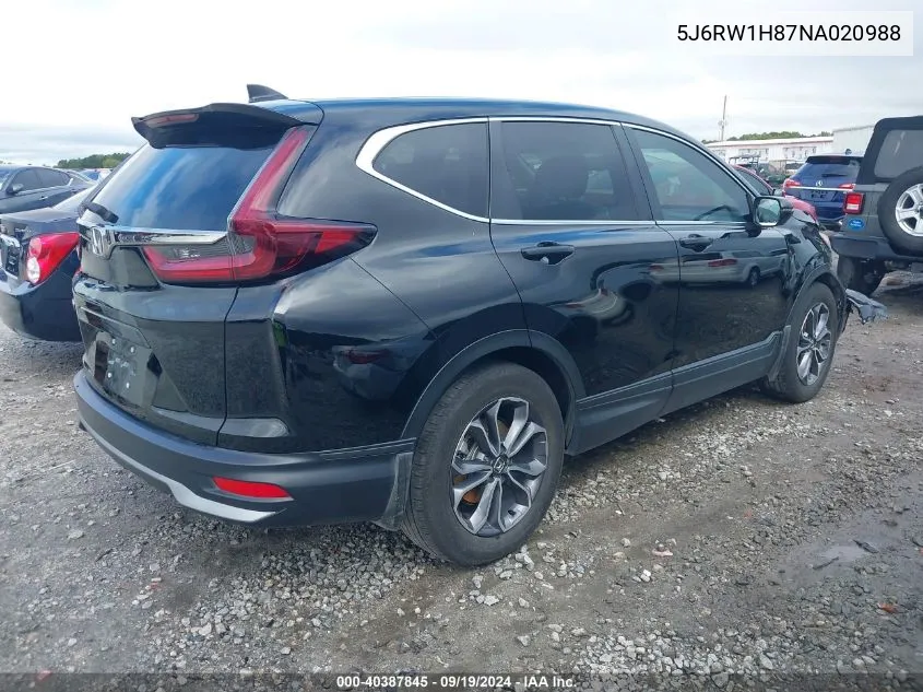 5J6RW1H87NA020988 2022 Honda Cr-V 2Wd Ex-L