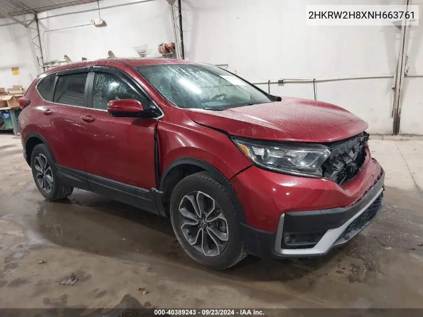 2022 Honda Cr-V Awd Ex-L VIN: 2HKRW2H8XNH663761 Lot: 40389243