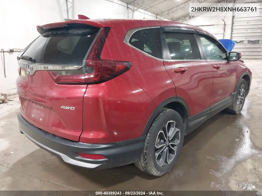 2HKRW2H8XNH663761 2022 Honda Cr-V Awd Ex-L