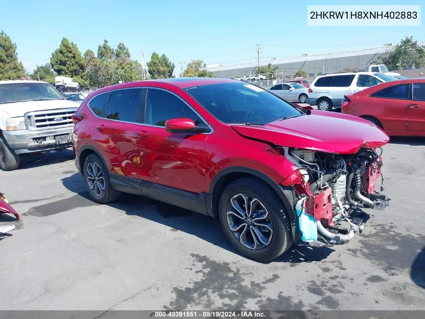 2022 Honda Cr-V 2Wd Ex-L VIN: 2HKRW1H8XNH402883 Lot: 40391851