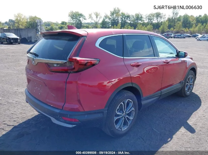 2022 Honda Cr-V Hybrid Ex-L VIN: 5J6RT6H81NL006630 Lot: 40399508