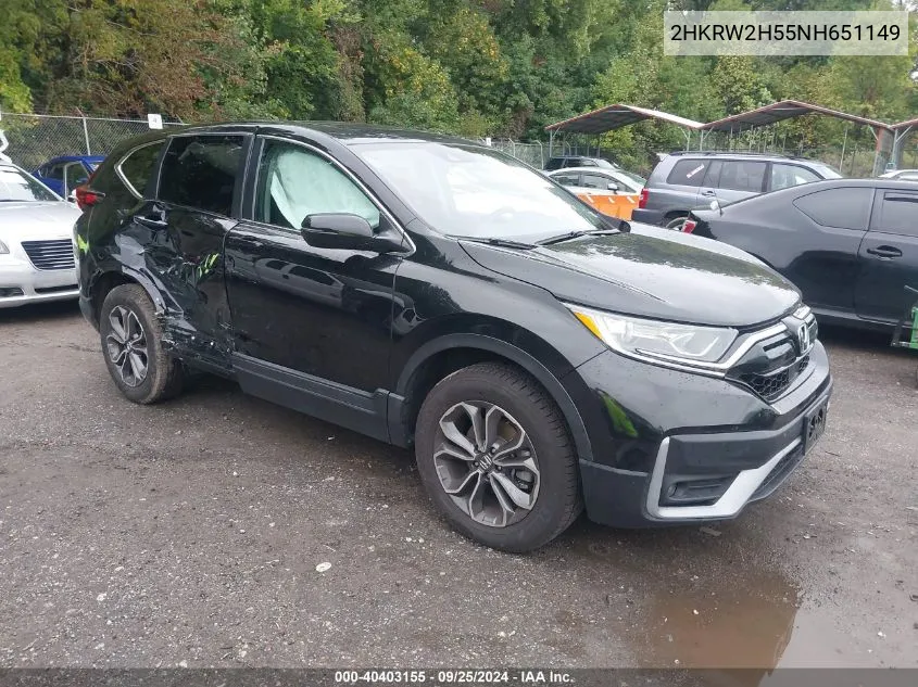 2HKRW2H55NH651149 2022 Honda Cr-V Awd Ex