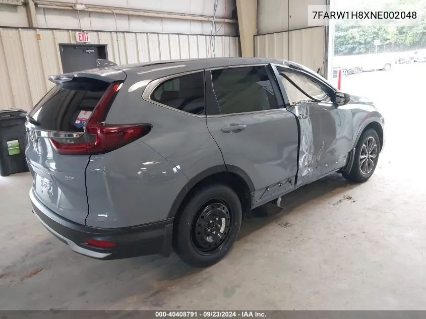 2022 Honda Cr-V 2Wd Ex-L VIN: 7FARW1H8XNE002048 Lot: 40408791