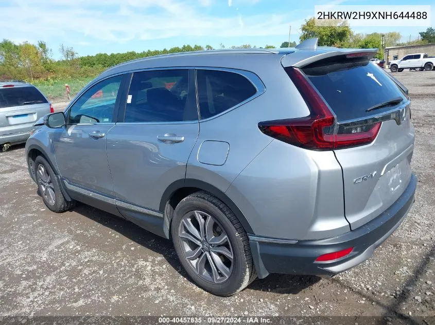 2022 Honda Cr-V Awd Touring VIN: 2HKRW2H9XNH644488 Lot: 40457835