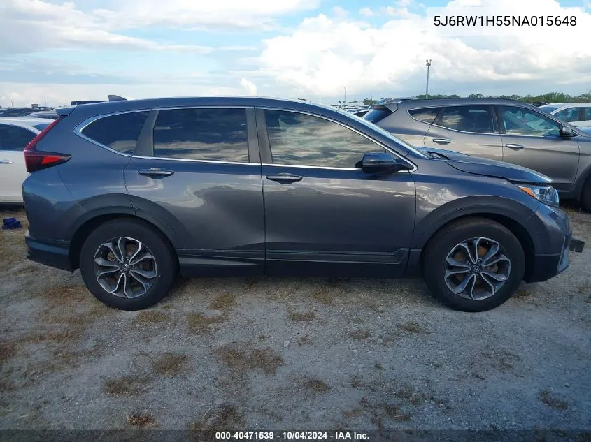 2022 Honda Cr-V 2Wd Ex VIN: 5J6RW1H55NA015648 Lot: 40471539