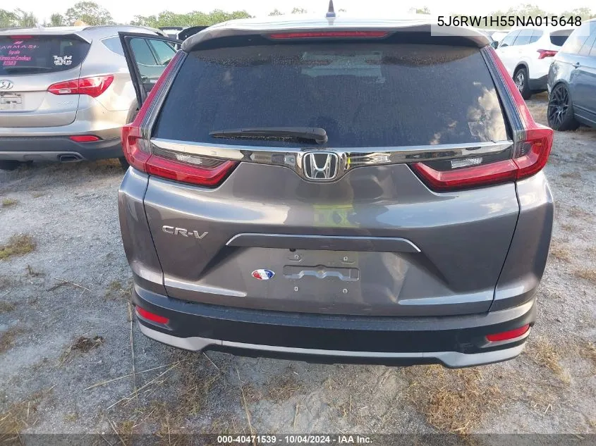 2022 Honda Cr-V 2Wd Ex VIN: 5J6RW1H55NA015648 Lot: 40471539