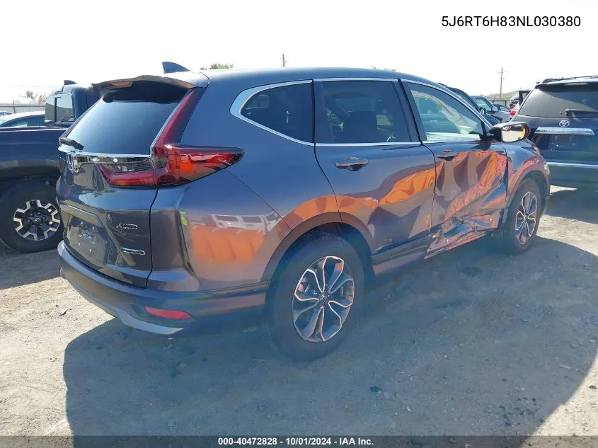 2022 Honda Cr-V Hybrid Ex-L VIN: 5J6RT6H83NL030380 Lot: 40472828