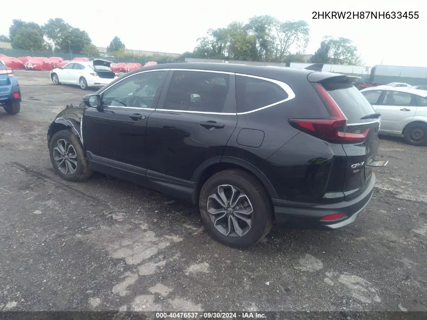 2022 Honda Cr-V Awd Ex-L VIN: 2HKRW2H87NH633455 Lot: 40476537