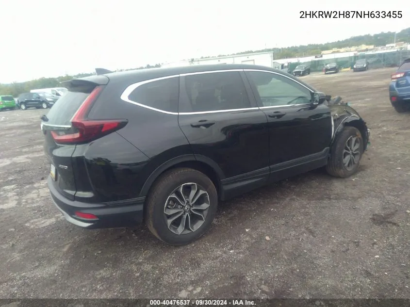 2022 Honda Cr-V Awd Ex-L VIN: 2HKRW2H87NH633455 Lot: 40476537