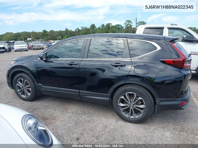 2022 Honda Cr-V Exl VIN: 5J6RW1H88NA022345 Lot: 40476604