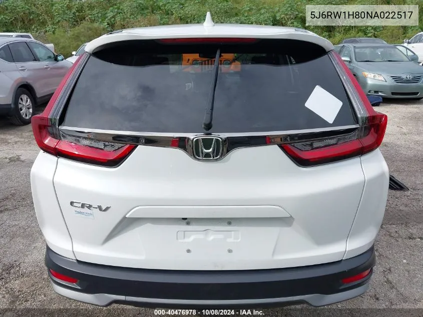 2022 Honda Cr-V 2Wd Ex-L VIN: 5J6RW1H80NA022517 Lot: 40476978