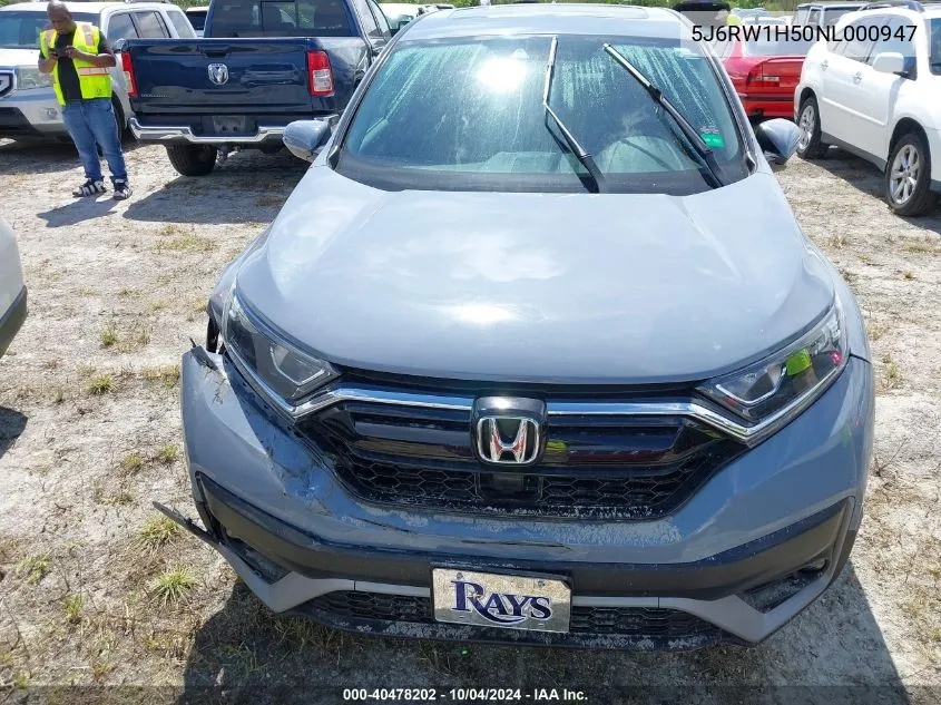 2022 Honda Cr-V 2Wd Ex VIN: 5J6RW1H50NL000947 Lot: 40478202