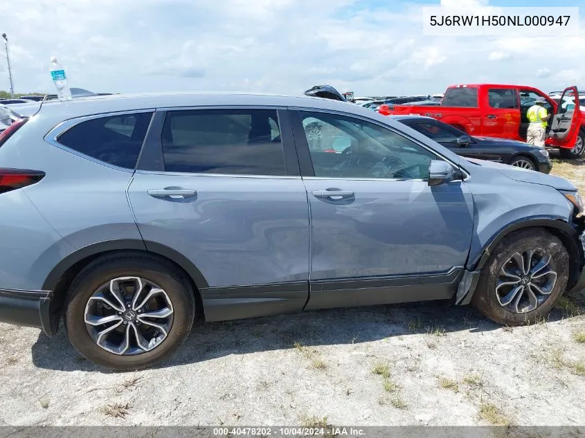 2022 Honda Cr-V 2Wd Ex VIN: 5J6RW1H50NL000947 Lot: 40478202