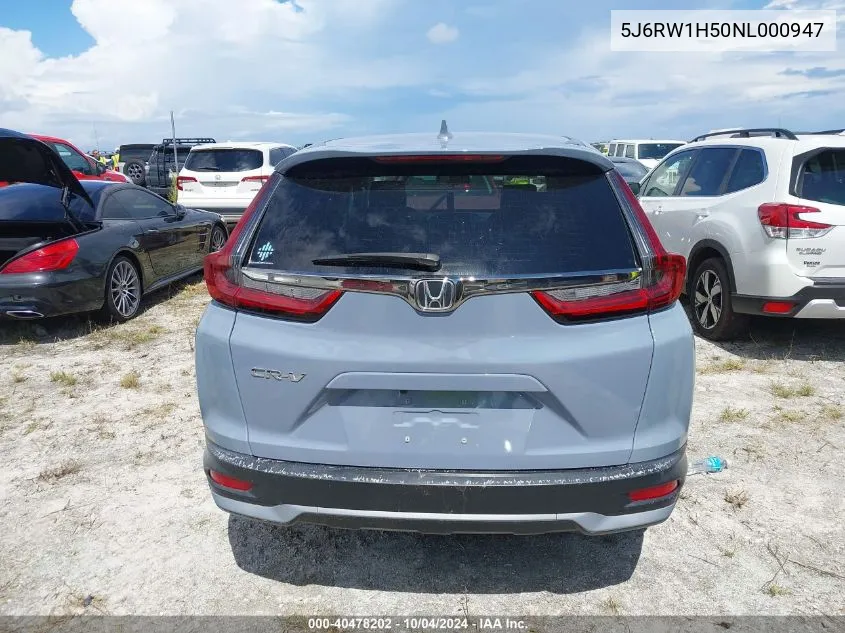 2022 Honda Cr-V 2Wd Ex VIN: 5J6RW1H50NL000947 Lot: 40478202