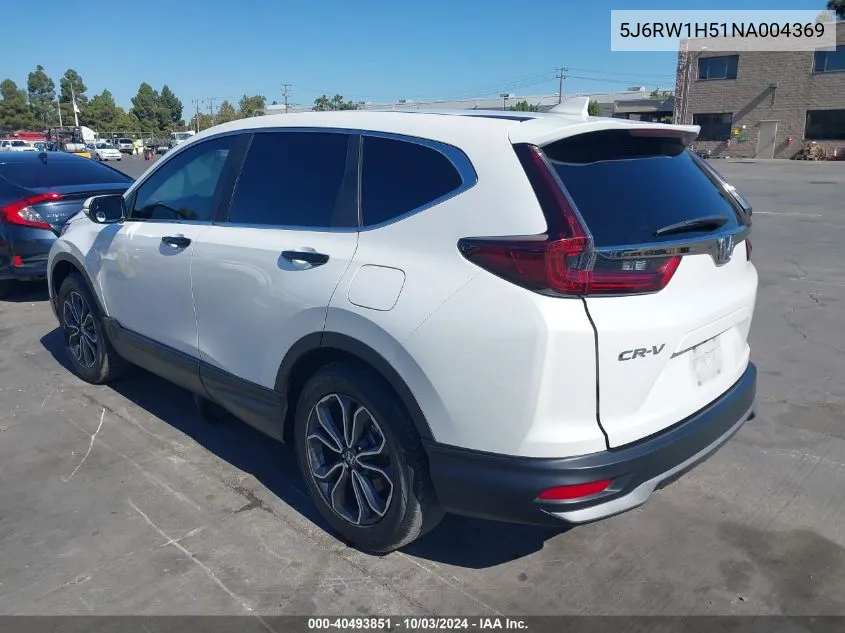 2022 Honda Cr-V 2Wd Ex VIN: 5J6RW1H51NA004369 Lot: 40493851