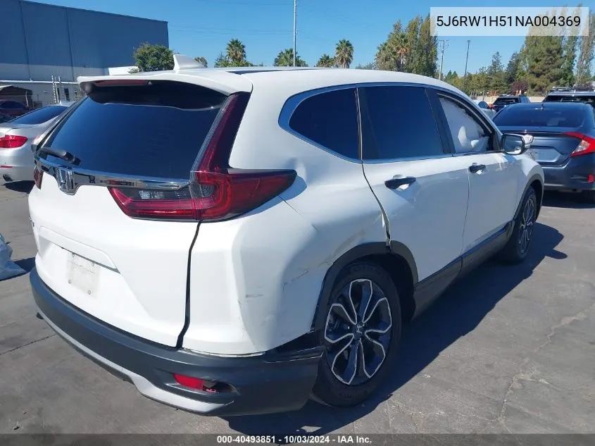 2022 Honda Cr-V 2Wd Ex VIN: 5J6RW1H51NA004369 Lot: 40493851