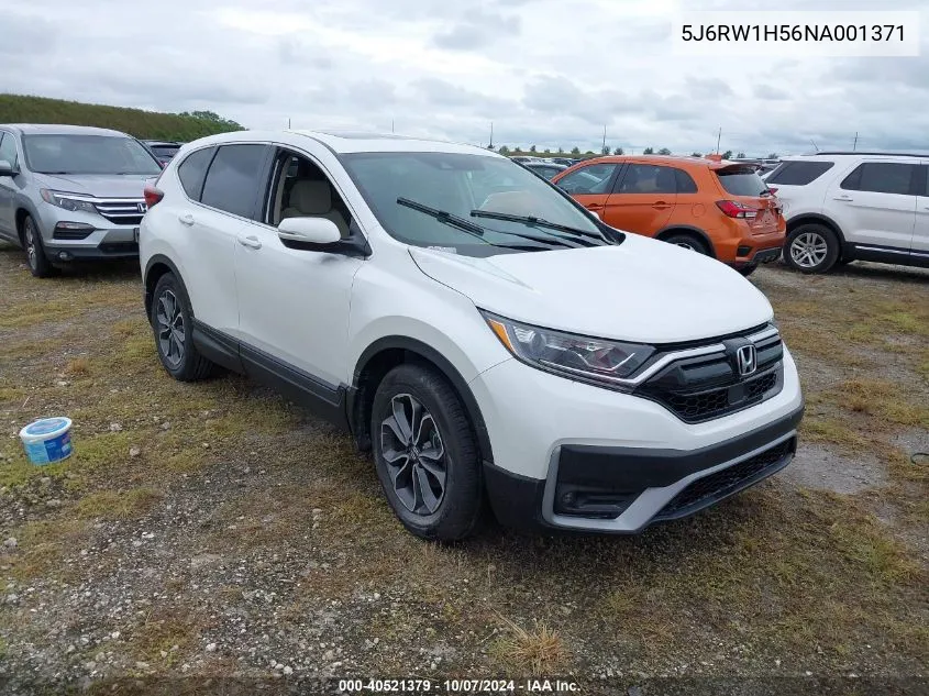 2022 Honda Cr-V 2Wd Ex VIN: 5J6RW1H56NA001371 Lot: 40521379