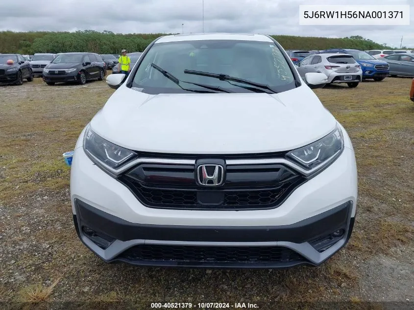 2022 Honda Cr-V 2Wd Ex VIN: 5J6RW1H56NA001371 Lot: 40521379