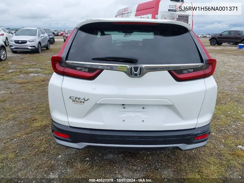 2022 Honda Cr-V 2Wd Ex VIN: 5J6RW1H56NA001371 Lot: 40521379