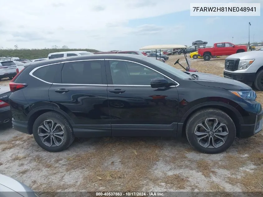 2022 Honda Cr-V Awd Ex-L VIN: 7FARW2H81NE048941 Lot: 40537583