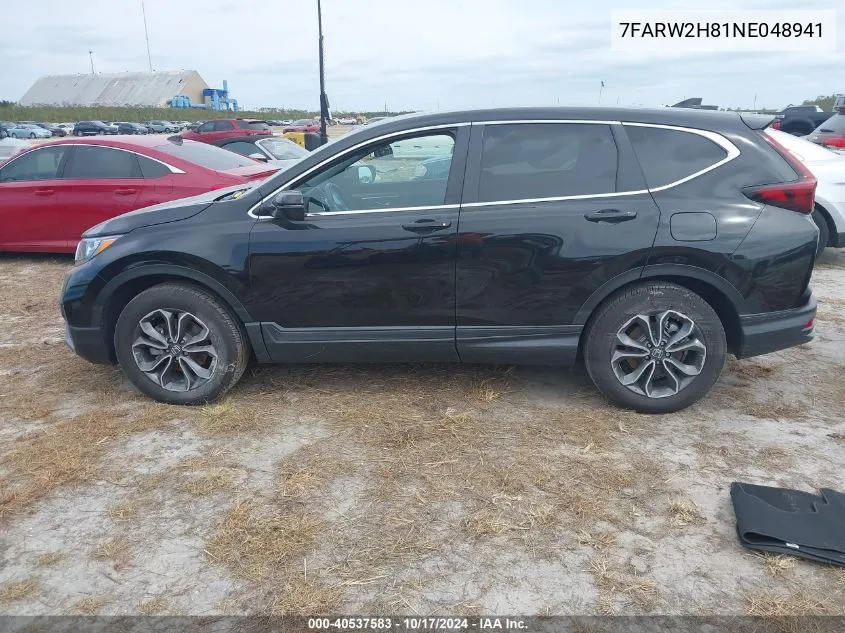 2022 Honda Cr-V Awd Ex-L VIN: 7FARW2H81NE048941 Lot: 40537583