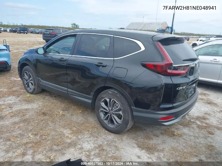 2022 Honda Cr-V Awd Ex-L VIN: 7FARW2H81NE048941 Lot: 40537583