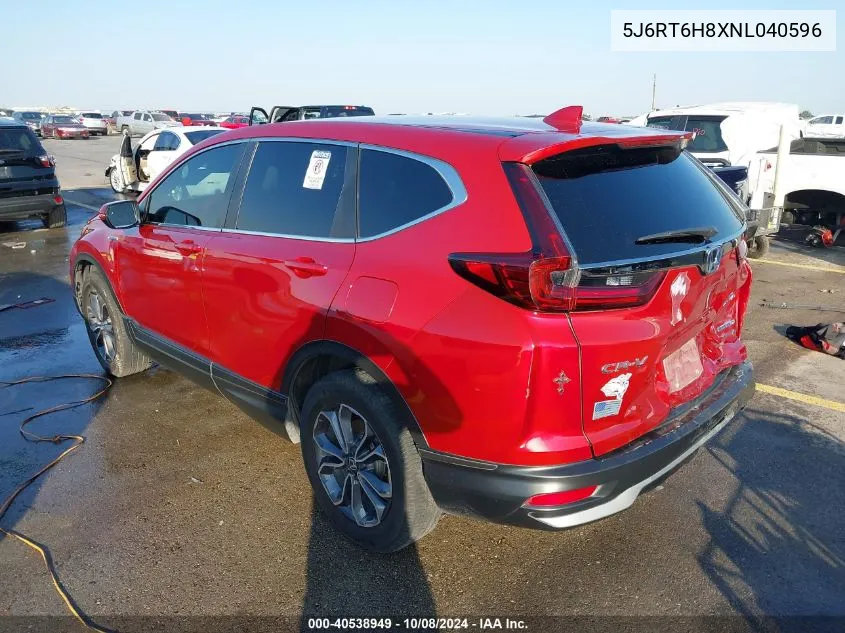 2022 Honda Cr-V Exl VIN: 5J6RT6H8XNL040596 Lot: 40538949