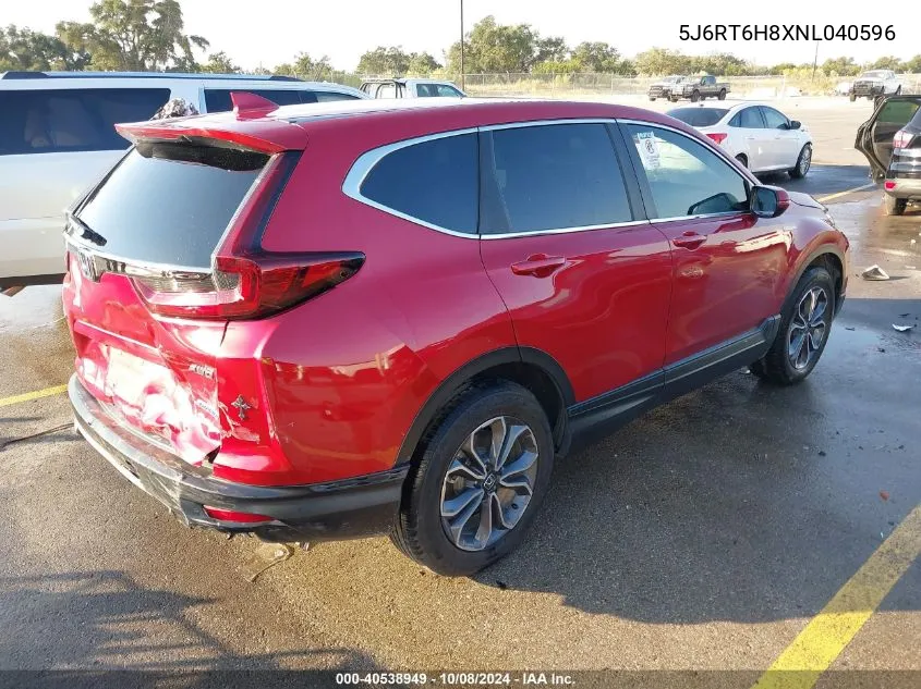 2022 Honda Cr-V Exl VIN: 5J6RT6H8XNL040596 Lot: 40538949