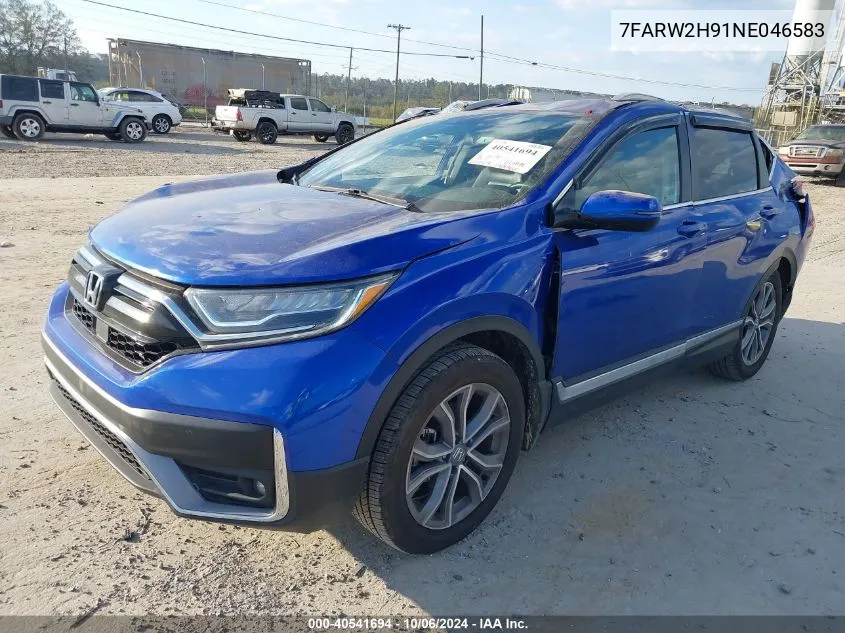 2022 Honda Cr-V Awd Touring VIN: 7FARW2H91NE046583 Lot: 40541694