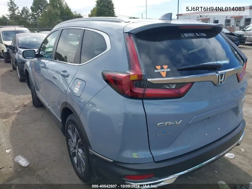 2022 Honda Cr-V Hybrid Touring VIN: 5J6RT6H94NL014083 Lot: 40542807