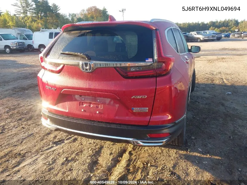 2022 Honda Cr-V Touring VIN: 5J6RT6H9XNL049694 Lot: 40549628