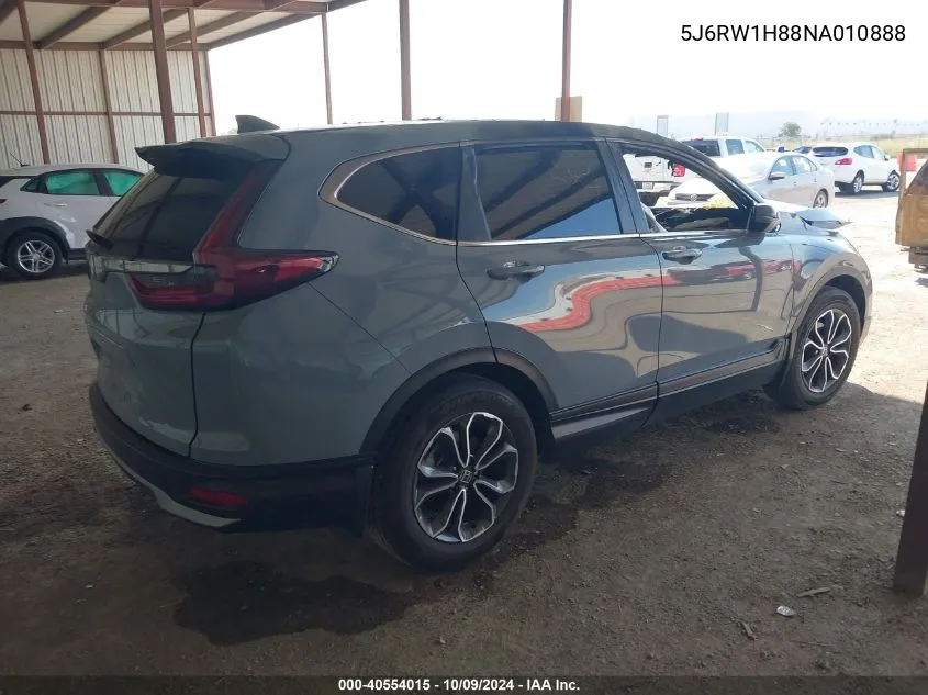 2022 Honda Cr-V Exl VIN: 5J6RW1H88NA010888 Lot: 40554015