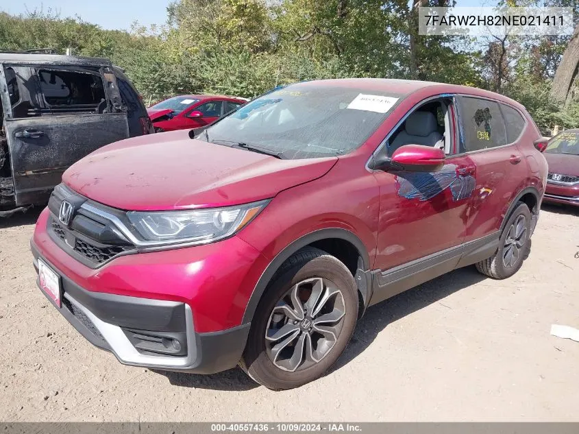 2022 Honda Cr-V Awd Ex-L VIN: 7FARW2H82NE021411 Lot: 40557436