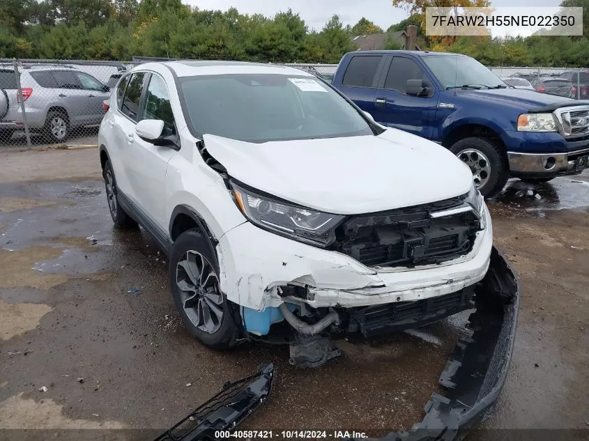 2022 Honda Cr-V Awd Ex VIN: 7FARW2H55NE022350 Lot: 40587421