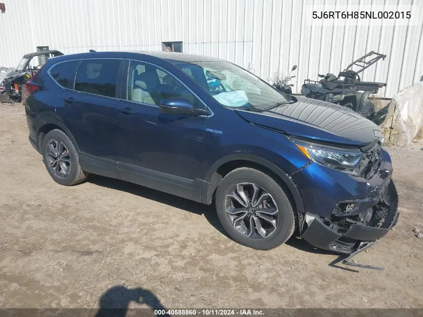 2022 Honda Cr-V Hybrid Ex-L VIN: 5J6RT6H85NL002015 Lot: 40588860