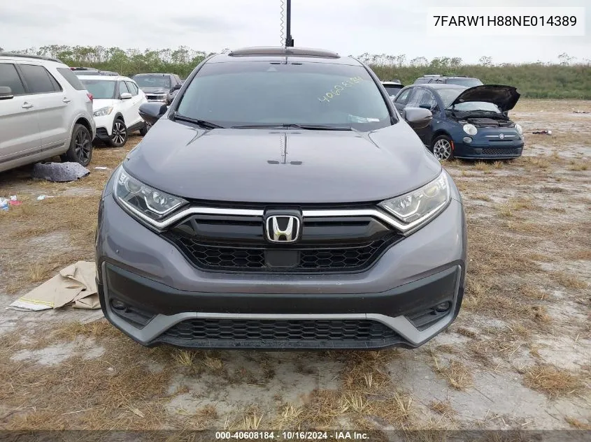 2022 Honda Cr-V 2Wd Ex-L VIN: 7FARW1H88NE014389 Lot: 40608184