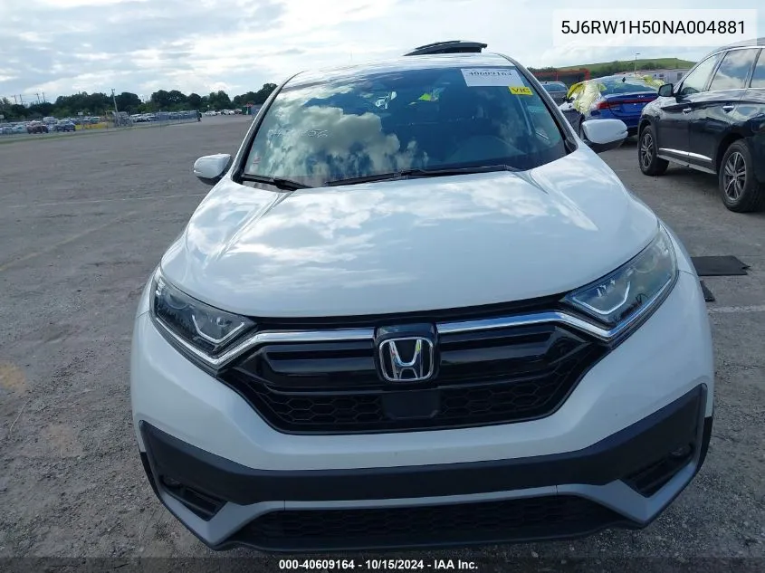 2022 Honda Cr-V 2Wd Ex VIN: 5J6RW1H50NA004881 Lot: 40609164