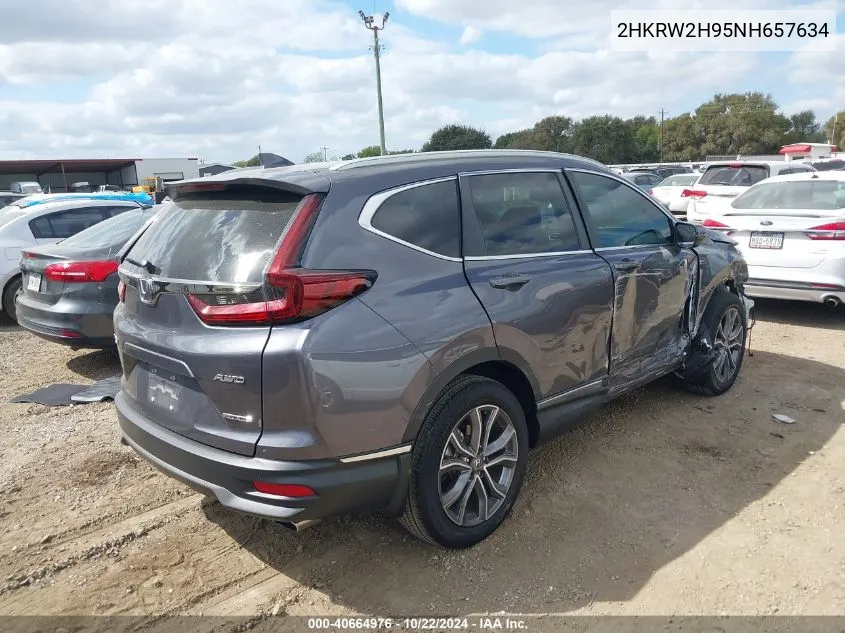 2022 Honda Cr-V Awd Touring VIN: 2HKRW2H95NH657634 Lot: 40664976