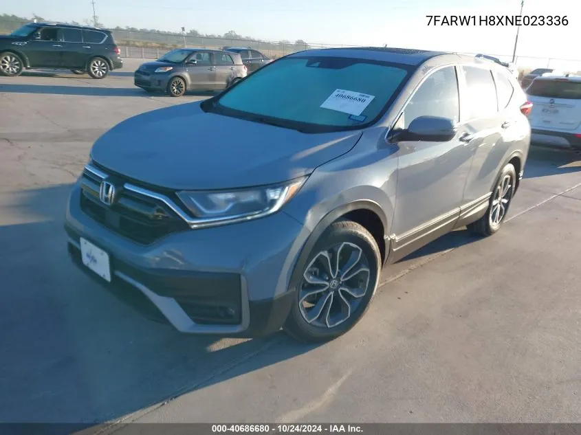 2022 Honda Cr-V 2Wd Ex-L VIN: 7FARW1H8XNE023336 Lot: 40686680