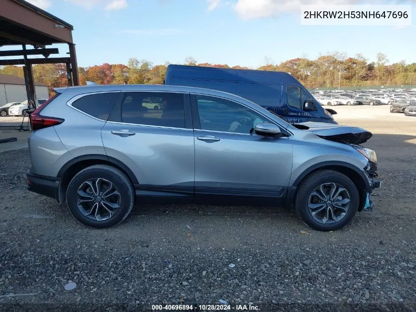 2022 Honda Cr-V Awd Ex VIN: 2HKRW2H53NH647696 Lot: 40696894