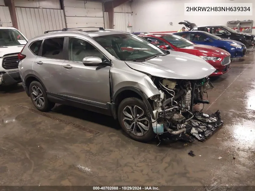 2022 Honda Cr-V Awd Ex-L VIN: 2HKRW2H83NH639334 Lot: 40702088