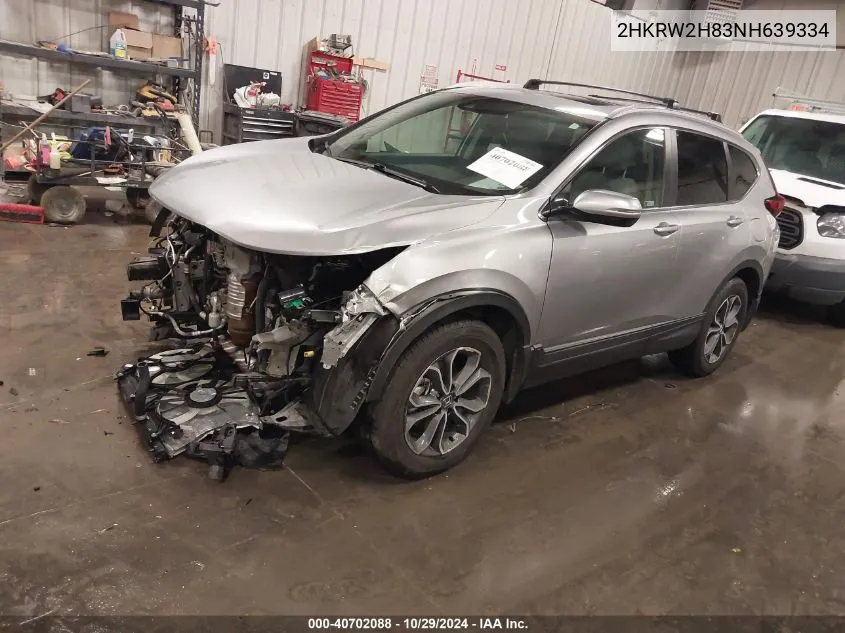 2022 Honda Cr-V Awd Ex-L VIN: 2HKRW2H83NH639334 Lot: 40702088