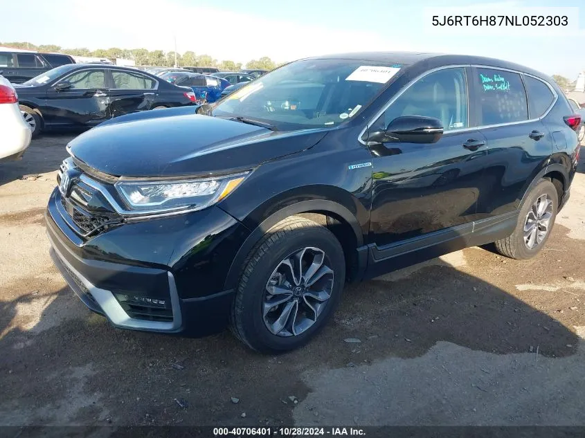 2022 Honda Cr-V Hybrid Ex-L VIN: 5J6RT6H87NL052303 Lot: 40706401